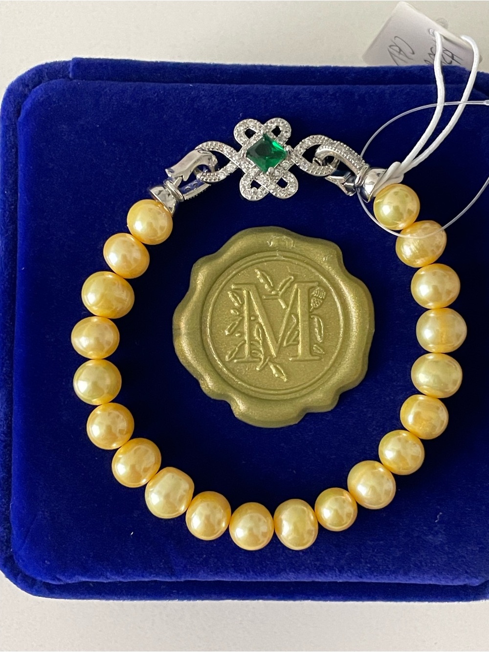 Golden Freshwater Potato Pearl Bracelet 7-8mm 7”